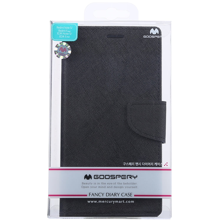 GOOSPERY FANCY DIARY Horizontal Flip PU Leather Case for Xiaomi Redmi 5 Plus, with Holder & Card Slots & Wallet