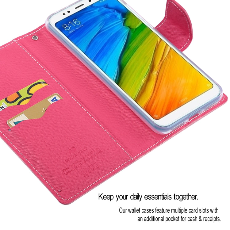 GOOSPERY FANCY DIARY Horizontal Flip PU Leather Case for Xiaomi Redmi 5 Plus, with Holder & Card Slots & Wallet
