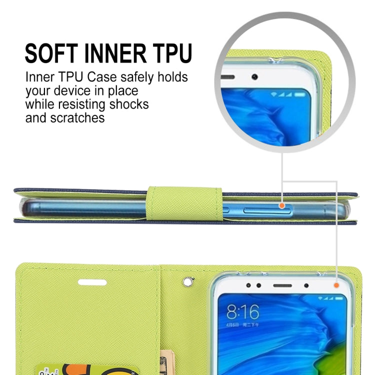 GOOSPERY FANCY DIARY Horizontal Flip PU Leather Case for Xiaomi Redmi 5 Plus, with Holder & Card Slots & Wallet