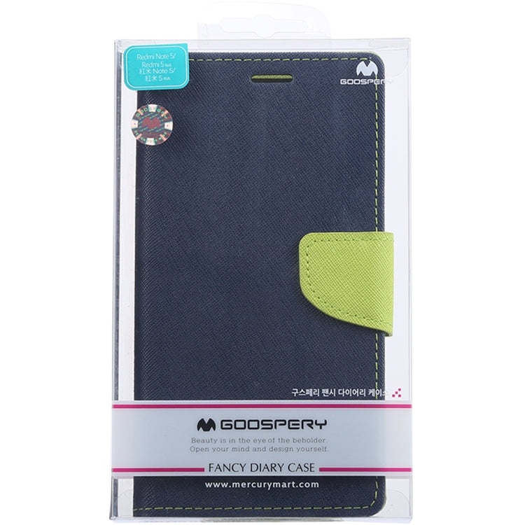 GOOSPERY FANCY DIARY Horizontal Flip PU Leather Case for Xiaomi Redmi 5 Plus, with Holder & Card Slots & Wallet
