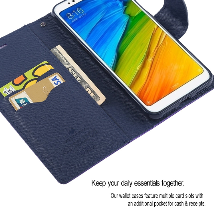 GOOSPERY FANCY DIARY Horizontal Flip PU Leather Case for Xiaomi Redmi 5 Plus, with Holder & Card Slots & Wallet