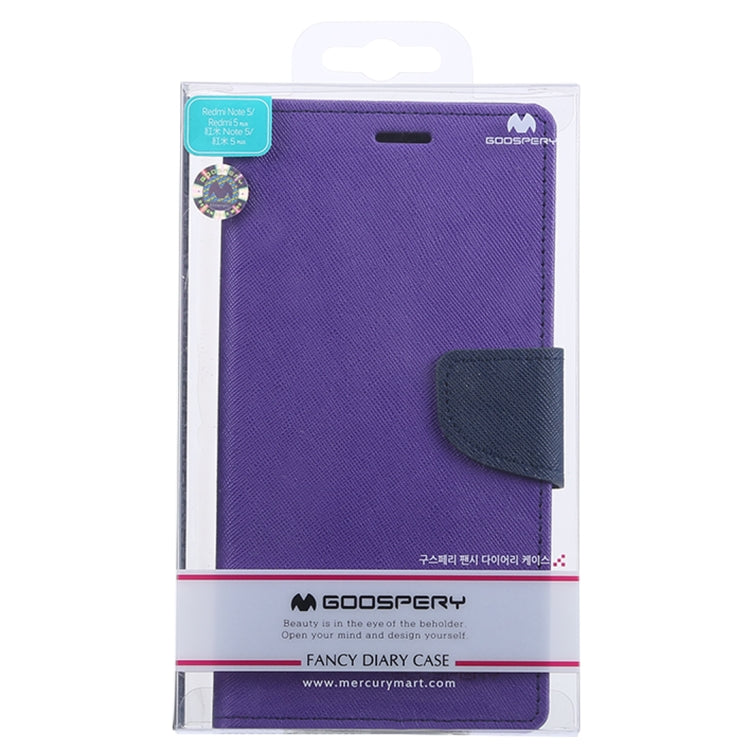 GOOSPERY FANCY DIARY Horizontal Flip PU Leather Case for Xiaomi Redmi 5 Plus, with Holder & Card Slots & Wallet