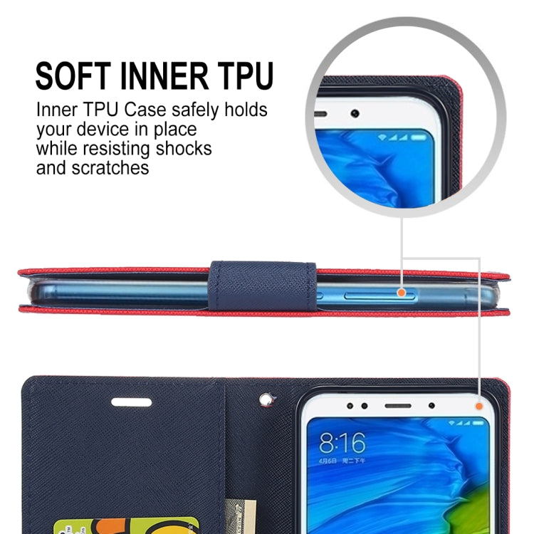 GOOSPERY FANCY DIARY Horizontal Flip PU Leather Case for Xiaomi Redmi 5 Plus, with Holder & Card Slots & Wallet