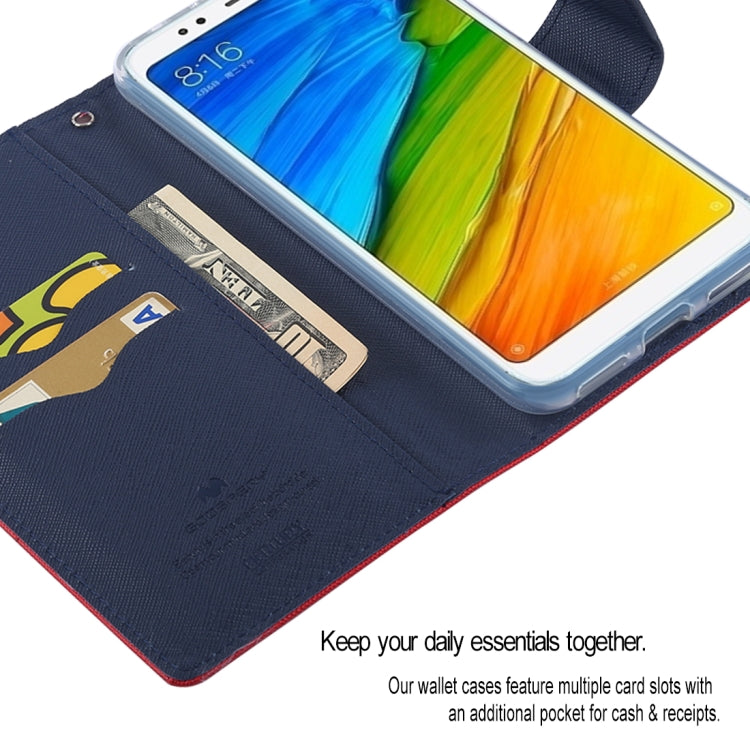 GOOSPERY FANCY DIARY Horizontal Flip PU Leather Case for Xiaomi Redmi 5 Plus, with Holder & Card Slots & Wallet