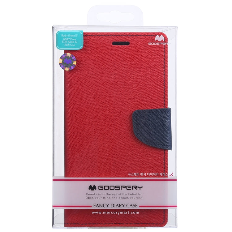 GOOSPERY FANCY DIARY Horizontal Flip PU Leather Case for Xiaomi Redmi 5 Plus, with Holder & Card Slots & Wallet