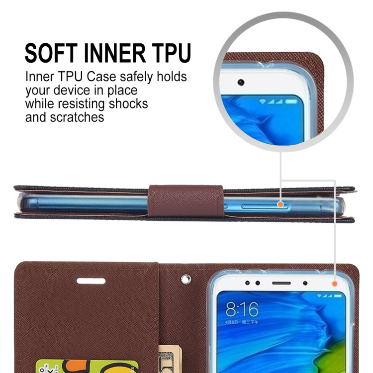 GOOSPERY FANCY DIARY Horizontal Flip PU Leather Case for Xiaomi Redmi 5 Plus, with Holder & Card Slots & Wallet
