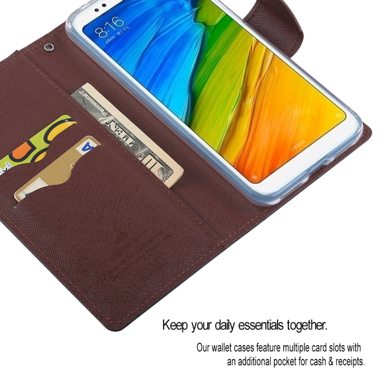 GOOSPERY FANCY DIARY Horizontal Flip PU Leather Case for Xiaomi Redmi 5 Plus, with Holder & Card Slots & Wallet