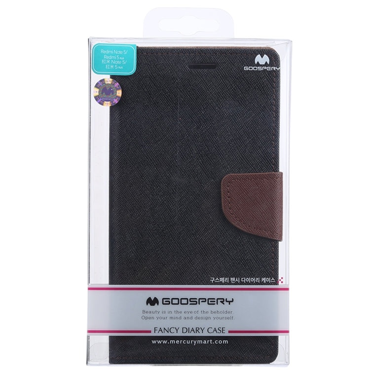 GOOSPERY FANCY DIARY Horizontal Flip PU Leather Case for Xiaomi Redmi 5 Plus, with Holder & Card Slots & Wallet