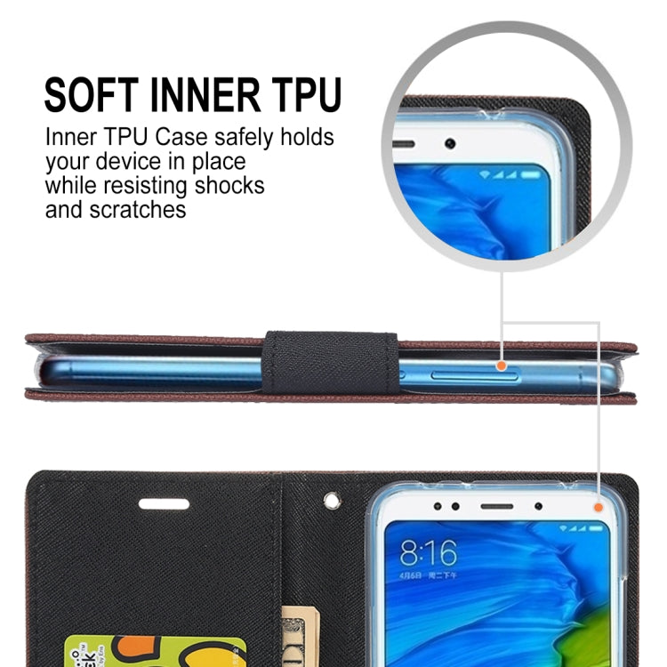 GOOSPERY FANCY DIARY Horizontal Flip PU Leather Case for Xiaomi Redmi 5 Plus, with Holder & Card Slots & Wallet