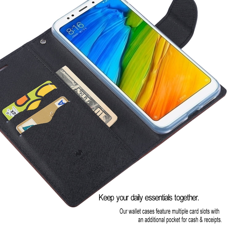 GOOSPERY FANCY DIARY Horizontal Flip PU Leather Case for Xiaomi Redmi 5 Plus, with Holder & Card Slots & Wallet
