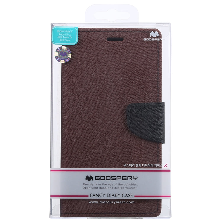GOOSPERY FANCY DIARY Horizontal Flip PU Leather Case for Xiaomi Redmi 5 Plus, with Holder & Card Slots & Wallet