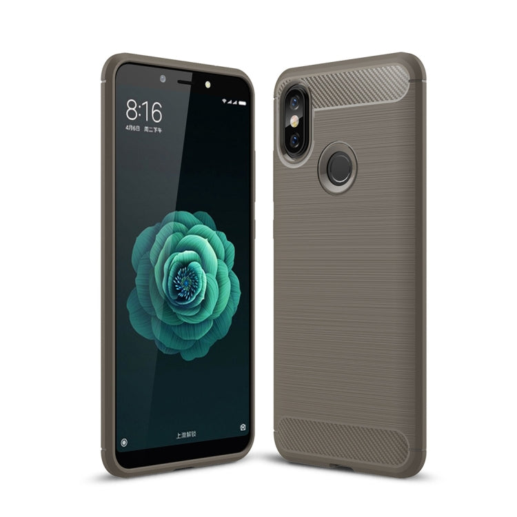Brushed Texture Carbon Fiber Shockproof TPU Case for Xiaomi Mi 6x / Mi A2