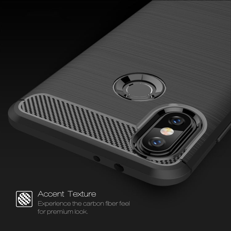 Brushed Texture Carbon Fiber Shockproof TPU Case for Xiaomi Mi 6x / Mi A2