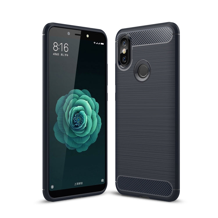 Brushed Texture Carbon Fiber Shockproof TPU Case for Xiaomi Mi 6x / Mi A2