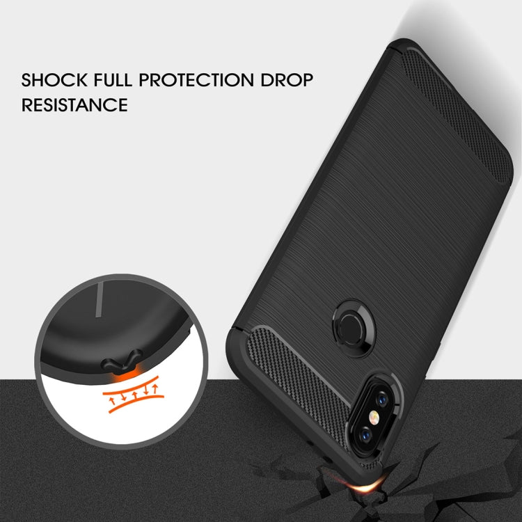 Brushed Texture Carbon Fiber Shockproof TPU Case for Xiaomi Mi 6x / Mi A2