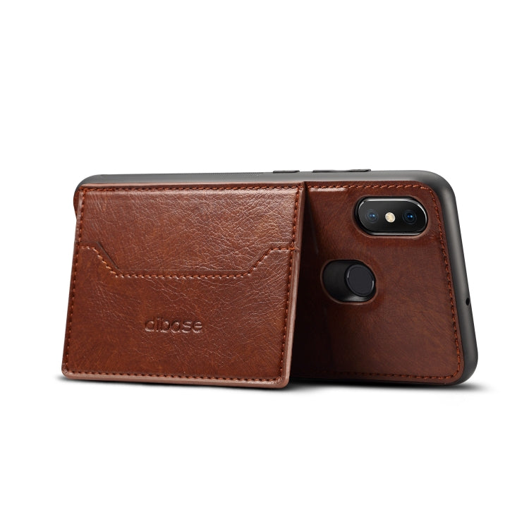 Dibase TPU + PC + PU Crazy Horse Texture Leather Case for Xiaomi Mi 8, with Holder & Card Slots