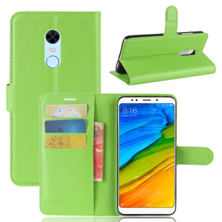 For Xiaomi Redmi 5 Plus Litchi Texture Horizontal Flip Leather Case with Holder & Card Slots & Wallet