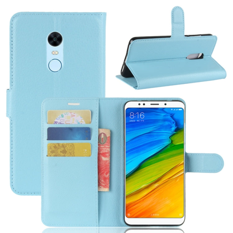 For Xiaomi Redmi 5 Plus Litchi Texture Horizontal Flip Leather Case with Holder & Card Slots & Wallet