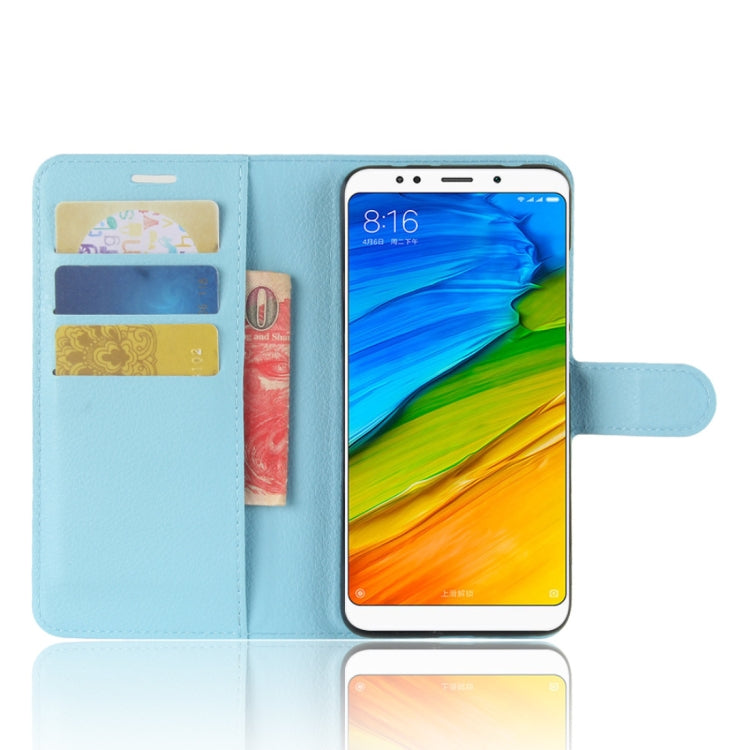 For Xiaomi Redmi 5 Plus Litchi Texture Horizontal Flip Leather Case with Holder & Card Slots & Wallet