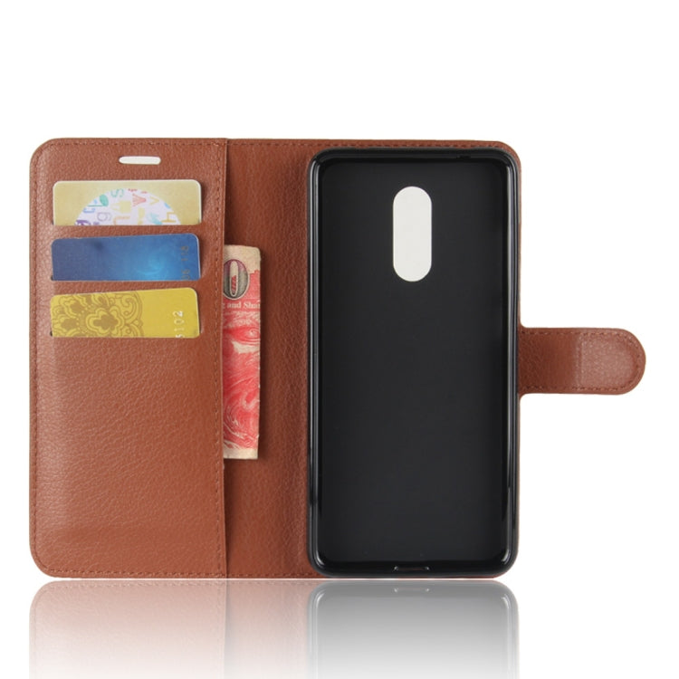 For Xiaomi Redmi 5 Plus Litchi Texture Horizontal Flip Leather Case with Holder & Card Slots & Wallet