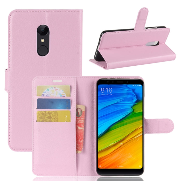 For Xiaomi Redmi 5 Litchi Texture Horizontal Flip Leather Case with Holder & Card Slots & Wallet