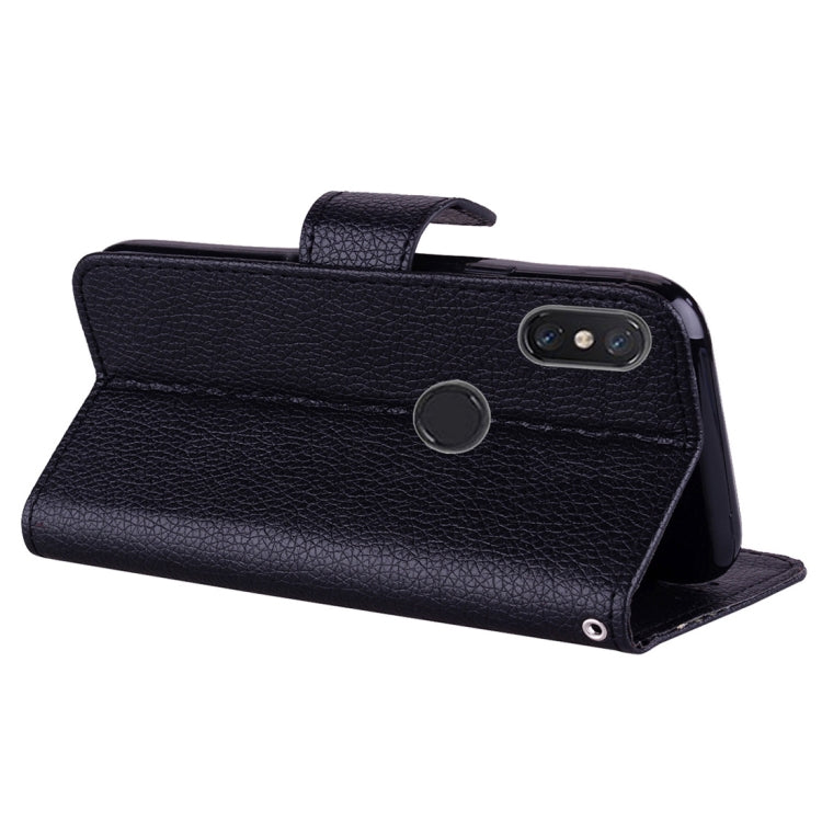 Litchi Texture Horizontal Flip Leather Case for Xiaomi Mi 8 , with Wallet & Holder & Card Slots & Lanyard