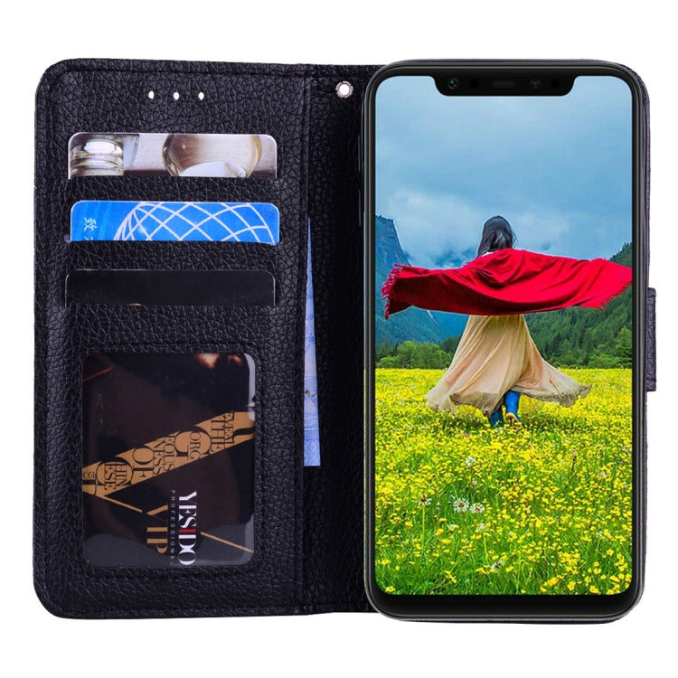 Litchi Texture Horizontal Flip Leather Case for Xiaomi Mi 8 , with Wallet & Holder & Card Slots & Lanyard