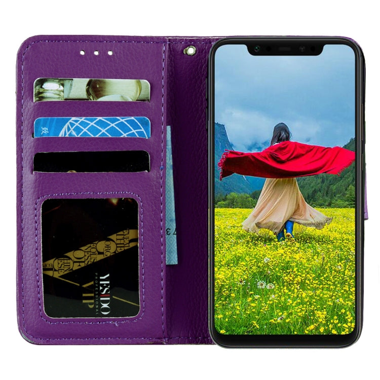 Litchi Texture Horizontal Flip Leather Case for Xiaomi Mi 8 , with Wallet & Holder & Card Slots & Lanyard