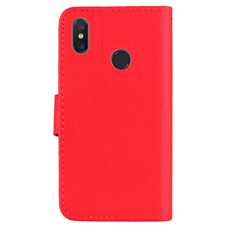 Litchi Texture Horizontal Flip Leather Case for Xiaomi Mi 8 , with Wallet & Holder & Card Slots & Lanyard