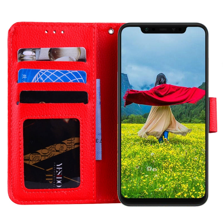 Litchi Texture Horizontal Flip Leather Case for Xiaomi Mi 8 , with Wallet & Holder & Card Slots & Lanyard