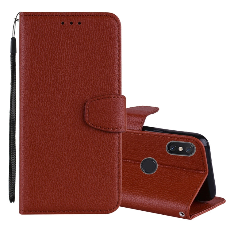 Litchi Texture Horizontal Flip Leather Case for Xiaomi Mi 8 , with Wallet & Holder & Card Slots & Lanyard