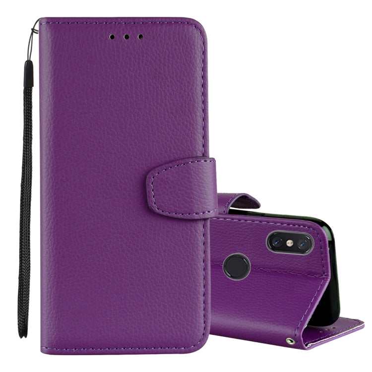 Litchi Texture Horizontal Flip Leather Case for Xiaomi Mi 8 SE , with Wallet & Holder & Card Slots & Lanyard