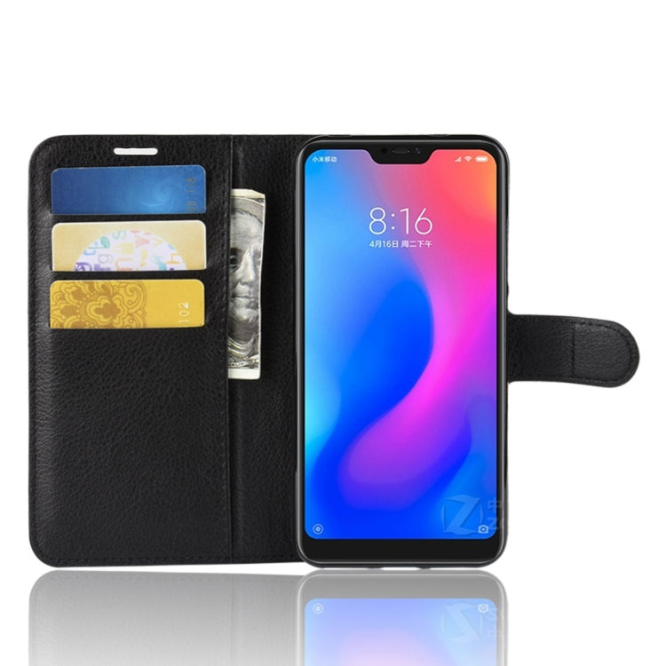 Litchi Texture Horizontal Flip Leather Case for Xiaomi Redmi 6 Pro / Mi A2 Lite, with Wallet & Holder & Card Slots
