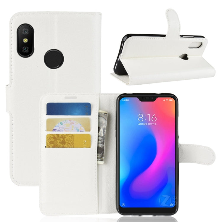Litchi Texture Horizontal Flip Leather Case for Xiaomi Redmi 6 Pro / Mi A2 Lite, with Wallet & Holder & Card Slots