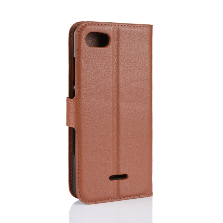 Litchi Texture Horizontal Flip Leather Case for Xiaomi Redmi 6A, with Wallet & Holder & Card Slots