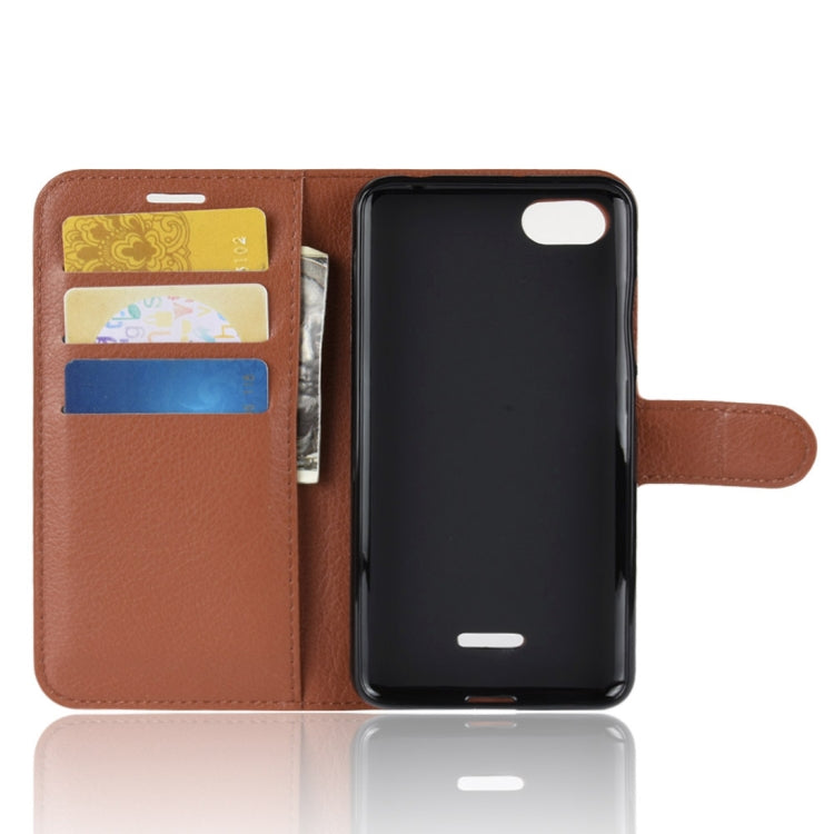 Litchi Texture Horizontal Flip Leather Case for Xiaomi Redmi 6A, with Wallet & Holder & Card Slots