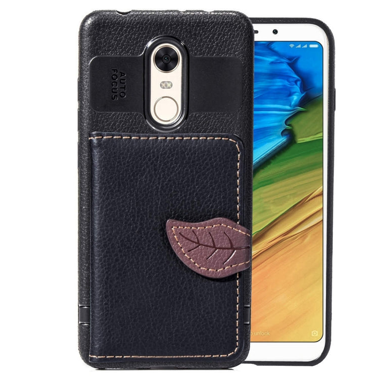 Leaf Style Magnetic Leather Case for Xiaomi Redmi 5 Plus, with Holder & Card Slots & Wallet & Photo Frame