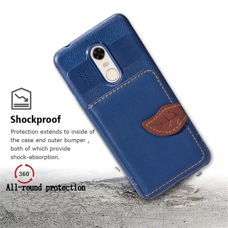 Leaf Style Magnetic Leather Case for Xiaomi Redmi 5 Plus, with Holder & Card Slots & Wallet & Photo Frame