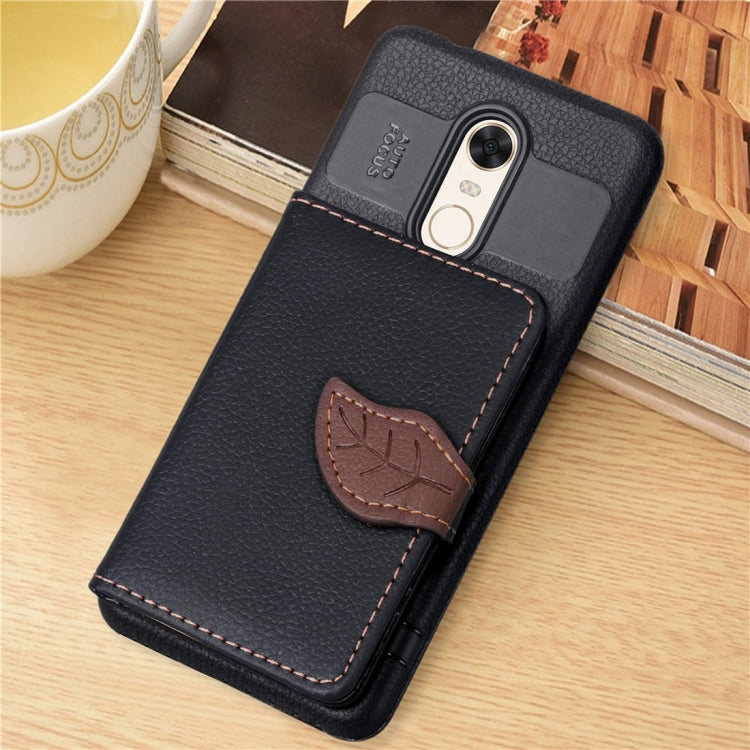 Leaf Style Magnetic Leather Case for Xiaomi Redmi 5 Plus, with Holder & Card Slots & Wallet & Photo Frame
