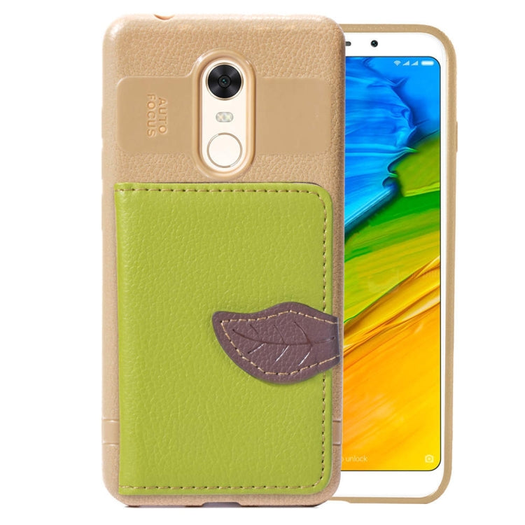 Leaf Style Magnetic Leather Case for Xiaomi Redmi 5 Plus, with Holder & Card Slots & Wallet & Photo Frame