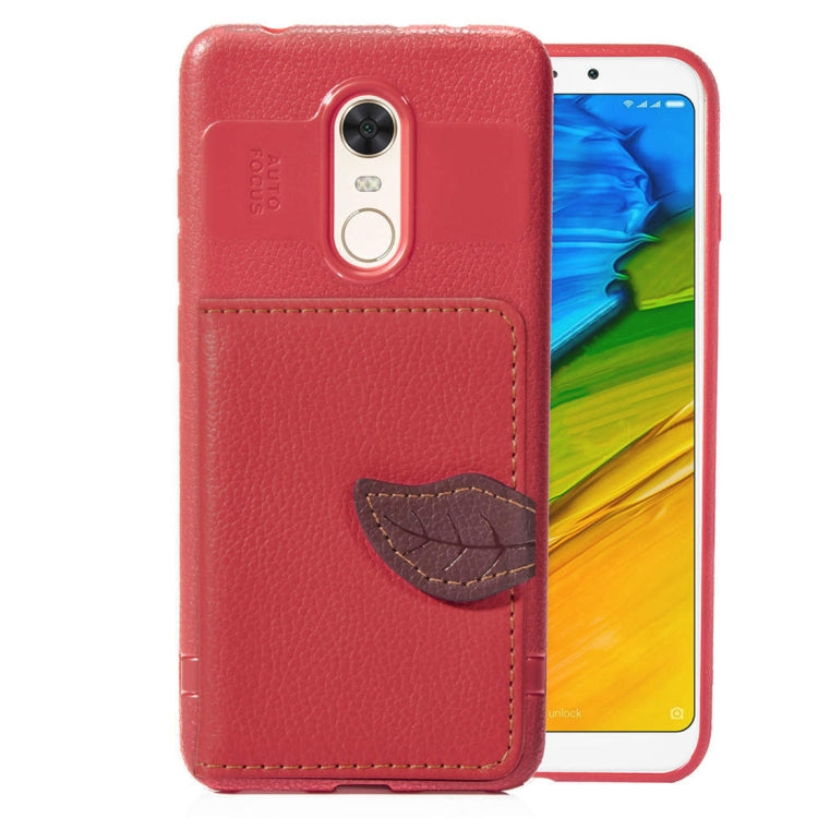 Leaf Style Magnetic Leather Case for Xiaomi Redmi 5 Plus, with Holder & Card Slots & Wallet & Photo Frame