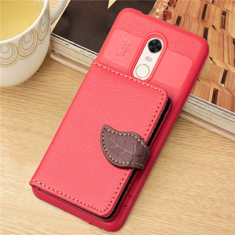 Leaf Style Magnetic Leather Case for Xiaomi Redmi 5 Plus, with Holder & Card Slots & Wallet & Photo Frame