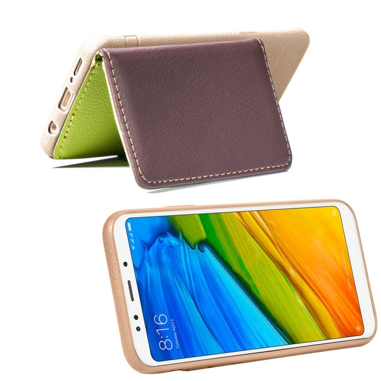 Leaf Style Magnetic Leather Case for Xiaomi Redmi 5 Plus, with Holder & Card Slots & Wallet & Photo Frame