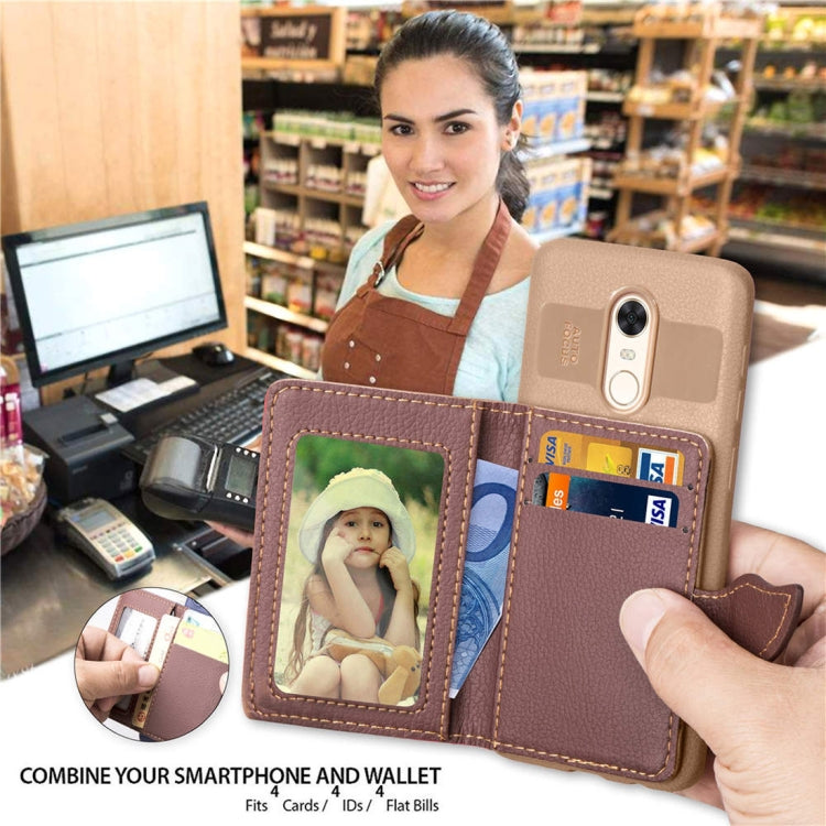 Leaf Style Magnetic Leather Case for Xiaomi Redmi 5 Plus, with Holder & Card Slots & Wallet & Photo Frame