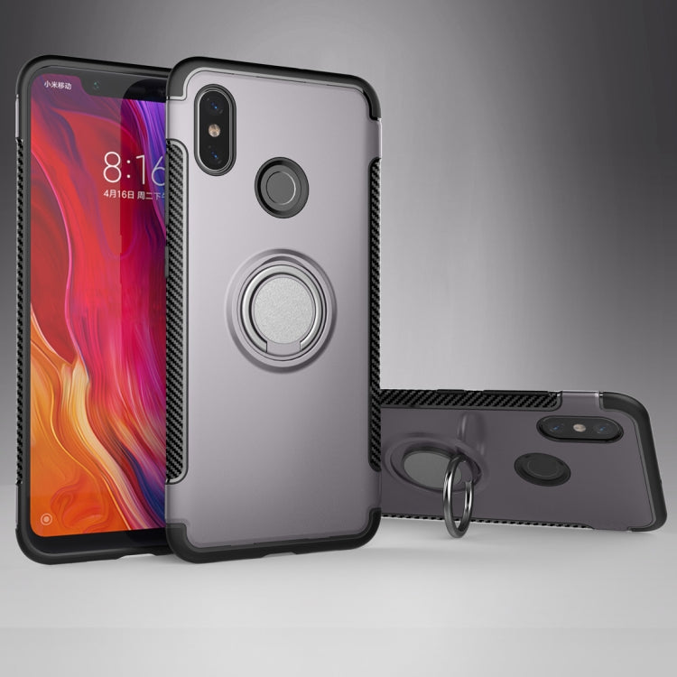 Magnetic 360 Degree Rotation Ring Armor Protective Case for Xiaomi Mi 8