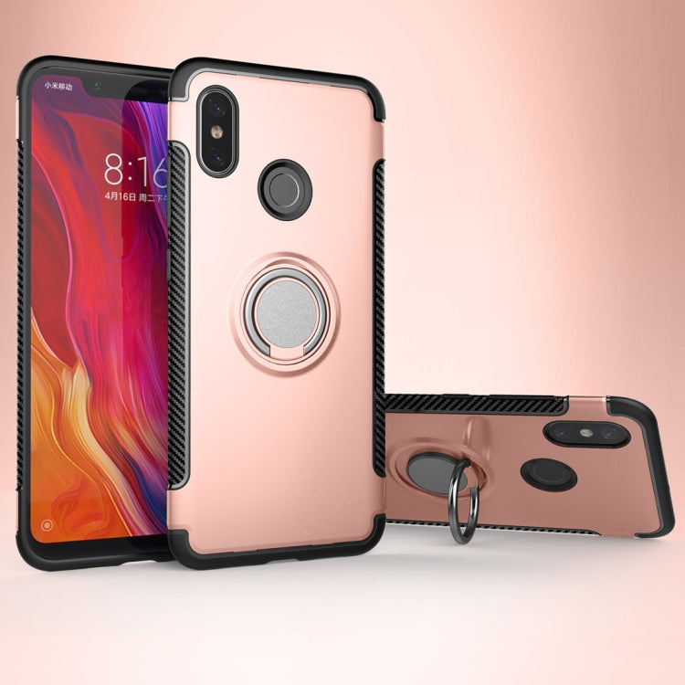 Magnetic 360 Degree Rotation Ring Armor Protective Case for Xiaomi Mi 8
