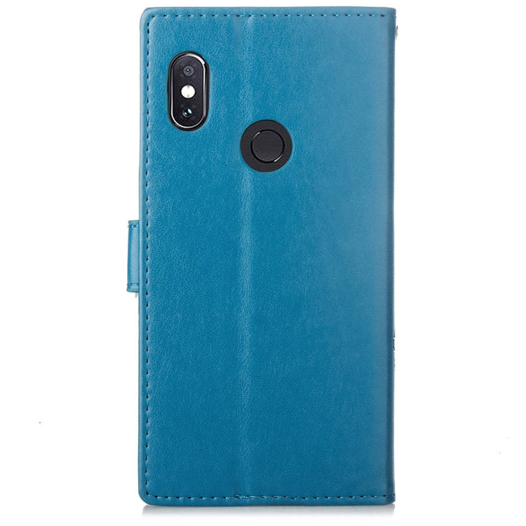 Lucky Clover Pressed Flowers Pattern Leather Case for Xiaomi Mi Max 3, with Holder & Card Slots & Wallet & Hand Strap