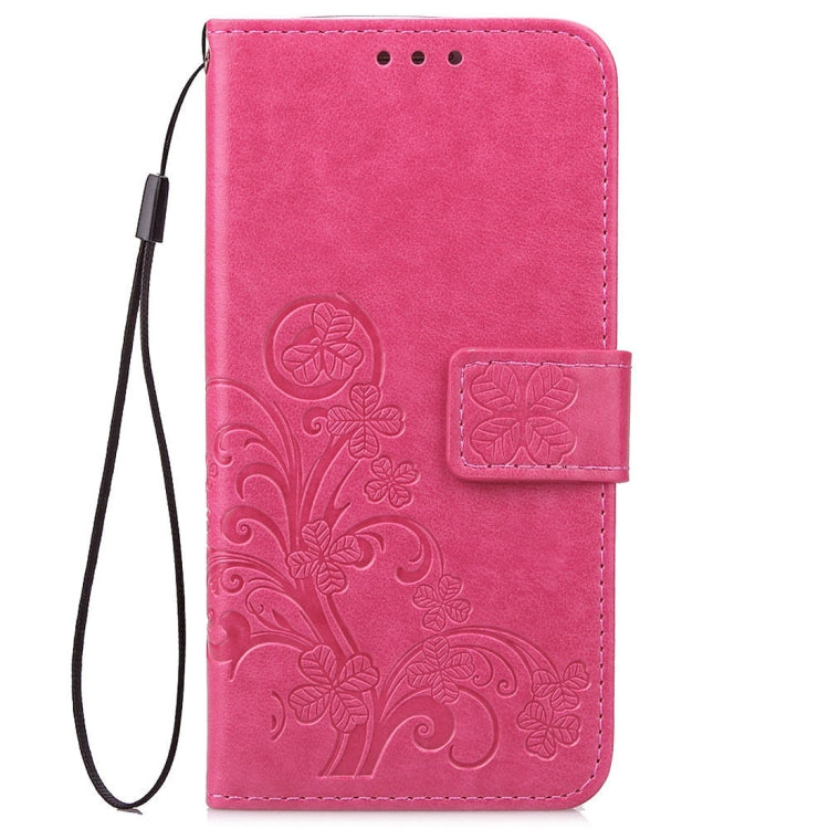 Lucky Clover Pressed Flowers Pattern Leather Case for Xiaomi Mi Max 3, with Holder & Card Slots & Wallet & Hand Strap