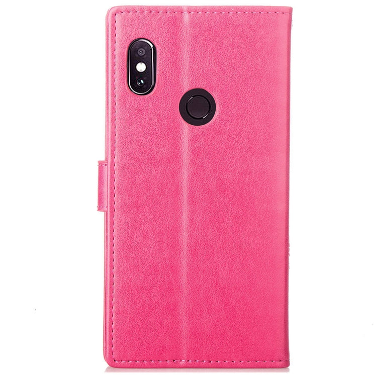Lucky Clover Pressed Flowers Pattern Leather Case for Xiaomi Mi Max 3, with Holder & Card Slots & Wallet & Hand Strap