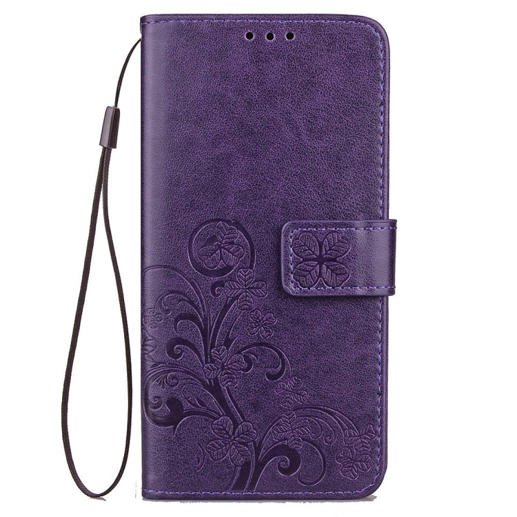 Lucky Clover Pressed Flowers Pattern Leather Case for Xiaomi Mi Max 3, with Holder & Card Slots & Wallet & Hand Strap